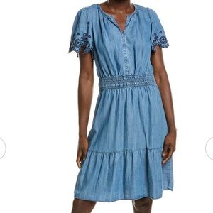 NWT Nanette Lepore Denim Blue Midi Dress Size 10